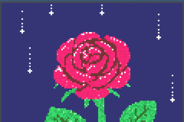 una rosa Pixel Art