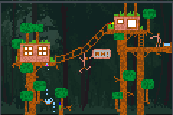 Forest village Pixel Art