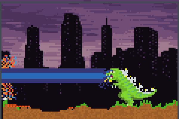 GODZILLA!!!!!a1 Pixel Art