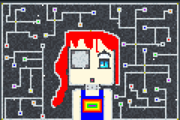 robo girl Pixel Art