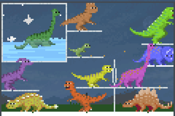 cool dino cag3 Pixel Art