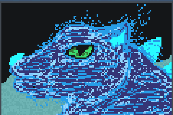 .Water Wolf. Pixel Art