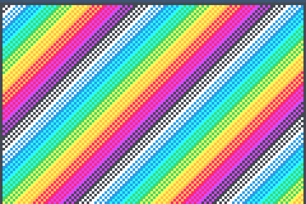 zuper rainbow Pixel Art