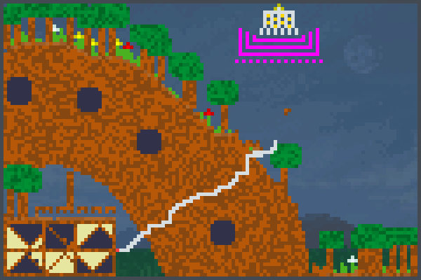 grotte enflamer Pixel Art