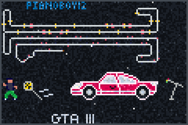 grand theft aut Pixel Art