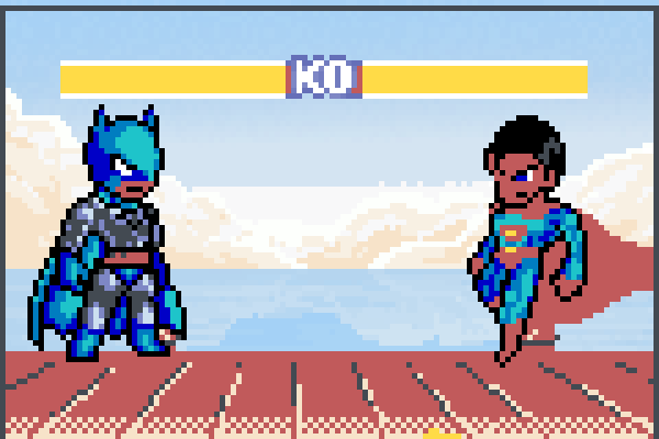 batmanVSSuperma Pixel Art